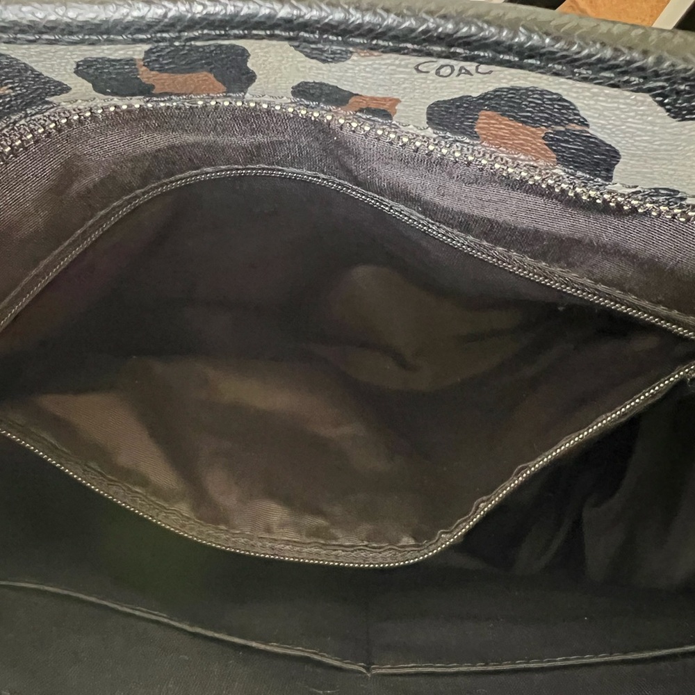 Coach Ocelot -Print Tote in Gray, Black and Brown - Picture 12 of 15